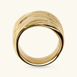 Anello a Fascia Graduato Texture Rigata
