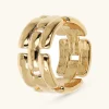 Anello a Fascia Maglia Pantera Martellato