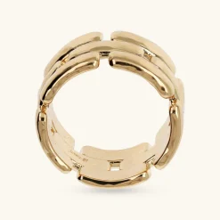 Anello a Fascia Maglia Pantera Martellato