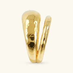 Anello a Fascia Martellato Design Doppio