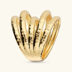 Anello a Fascia Multifilo Martellato