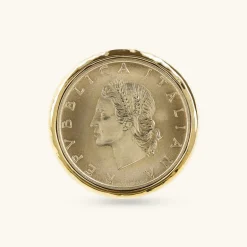 Anello Chevalier Martellato con Moneta Originale