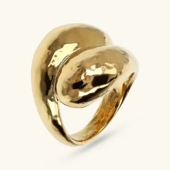 Anello Contrarié a Goccia Martellato