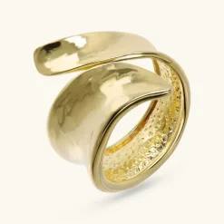 Anello Contrarié Aperto Martellato
