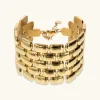 Bracciale a Fascia Maxi Maglia Pantera Martellata