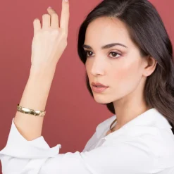 Bracciale a Fascia Rigido Superficie Lavorata