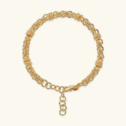 Bracciale Catena a Intreccio con Rondelle