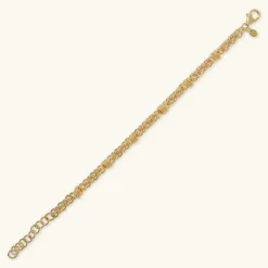 Bracciale Catena a Intreccio con Rondelle