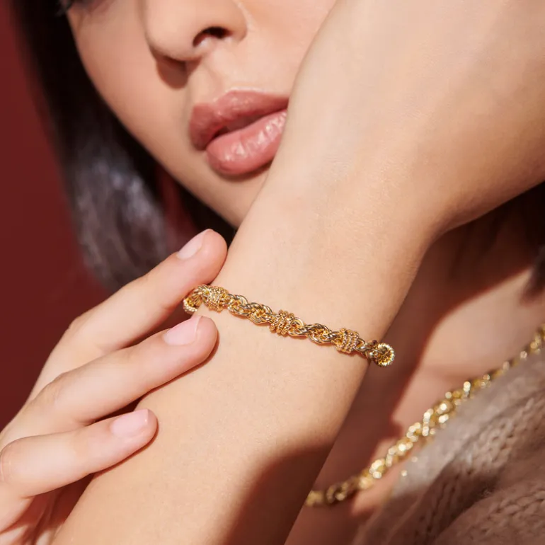 Bracciale Catena Corda con Rondelle