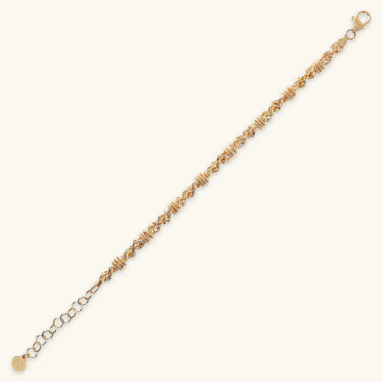 Bracciale Catena Corda con Rondelle