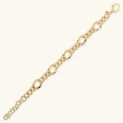 Bracciale Catena Figaro con Maglia Grumetta