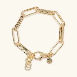 Bracciale Catena Forzatina Paperclip Martellata