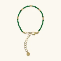 Bracciale con Sfere Golden e Pietra Naturale Quarzite
