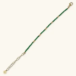 Bracciale con Sfere Golden e Pietra Naturale Quarzite