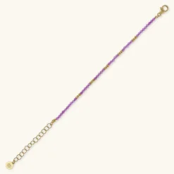 Bracciale con Sfere Golden e Pietra Naturale Quarzite