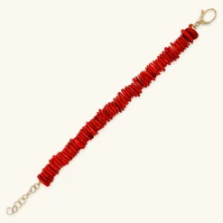 Bracciale in Argento 925 Placcato Oro Giallo 18kt con Rondelle in Pietra Naturale
