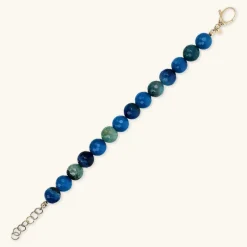 Bracciale in Argento 925 placcato Oro Giallo 18Kt con Pietra Naturale Agata Sfaccettata