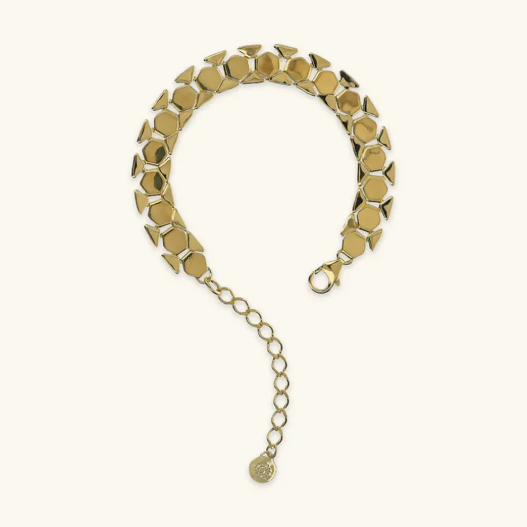 Bracciale Maglia Geometrica Piatta