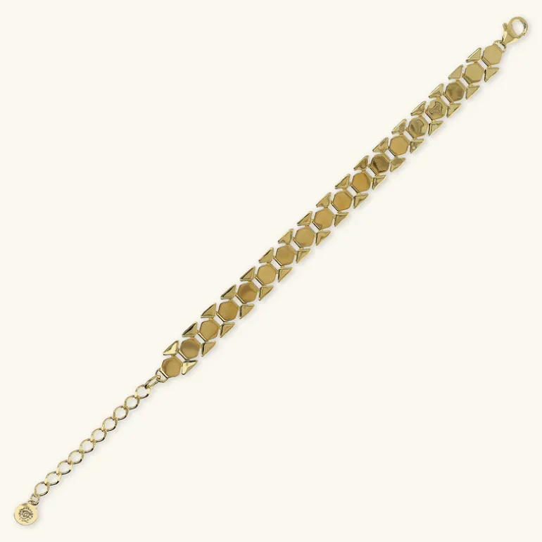 Bracciale Maglia Geometrica Piatta