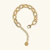 Bracciale Maglie Ovali Texture Rigata