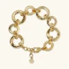 Bracciale Martellato con Maglia ad Anelli Graduati