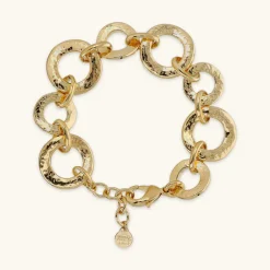 Bracciale Martellato con Maglia ad Anelli Graduati
