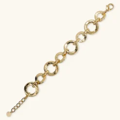 Bracciale Martellato con Maglia ad Anelli Graduati