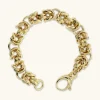 Bracciale Maxi Catena Bizantina Martellata