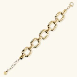 Bracciale Maxi Maglie Quadrate Martellate