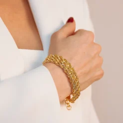 Bracciale Multifilo Maxi Catena Corda