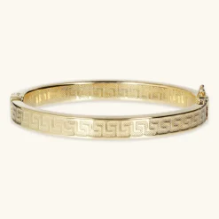 Bracciale Rigido con Greca Martellato