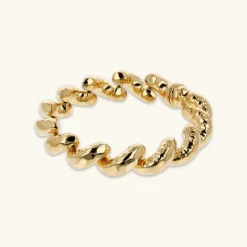Bracciale Rigido Martellato Catena San Marco