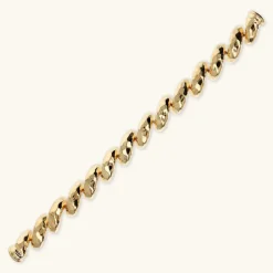 Bracciale Rigido Martellato Catena San Marco