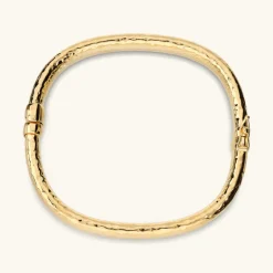 Bracciale Rigido Quadrato Martellato
