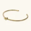 Bracciale Rigido Texture Corda con Nodo