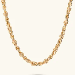Collana Catena Corda con Rondelle