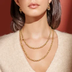 Collana Catena Corda con Rondelle