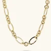 Collana Catena Figaro con Maglia Rolo e Ovale