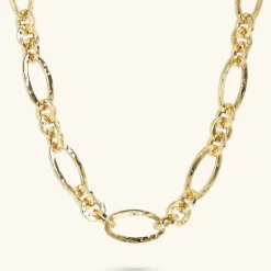 Collana Catena Figaro con Maglia Rolo e Ovale