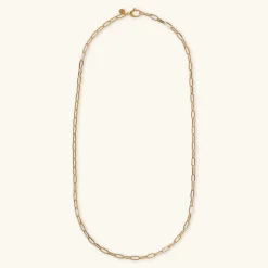Collana Catena Paperclip Martellata