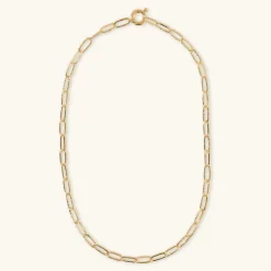 Collana Catena Paperclip Martellata