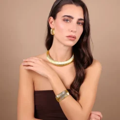 Collana Choker Graduata Texture Rigata