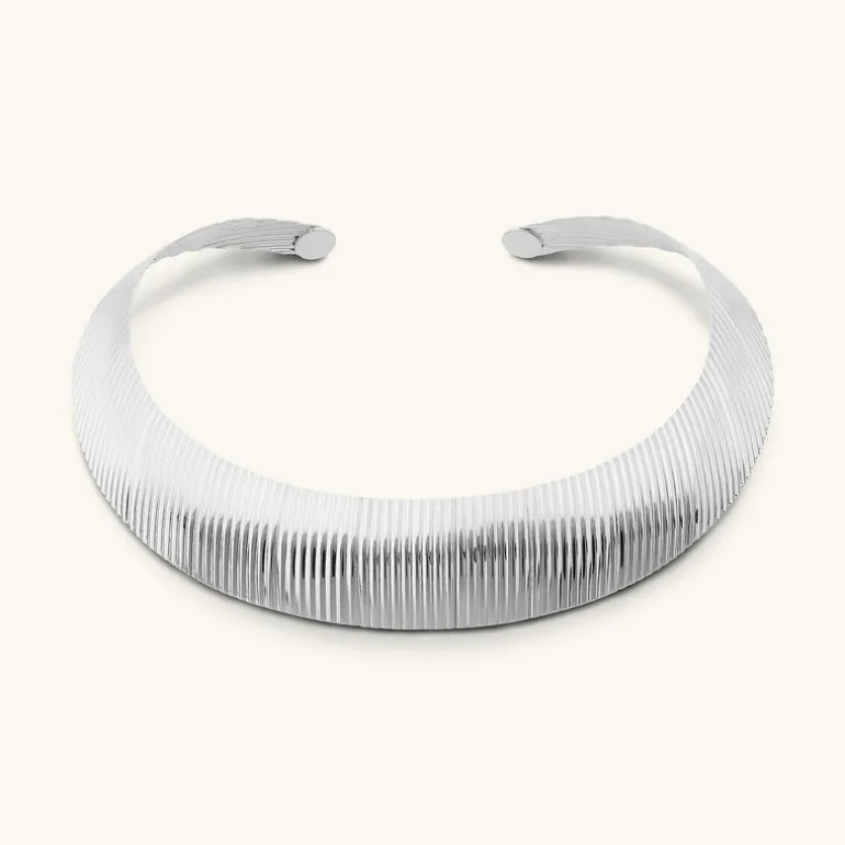 Collana Choker Graduata Texture Rigata