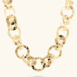 Collana con Maglie ad Anelli Martellati