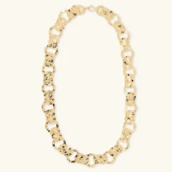 Collana con Maglie ad Anelli Martellati