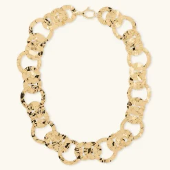 Collana con Maglie ad Anelli Martellati