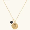 Collana con Pendente Moneta e Spinello Nero