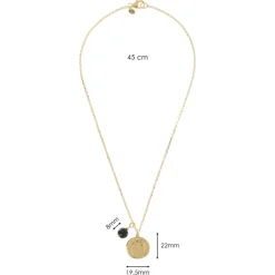 Collana con Pendente Moneta e Spinello Nero
