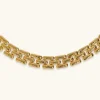 Collana Girocollo Catena Pantera Martellata