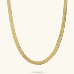 Collana Girocollo Catena Snake Piatta